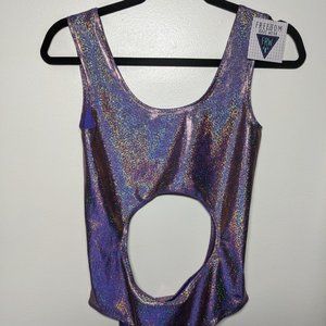 NWT Freedom Rave Wear Purple Rave Festival Bodysuit